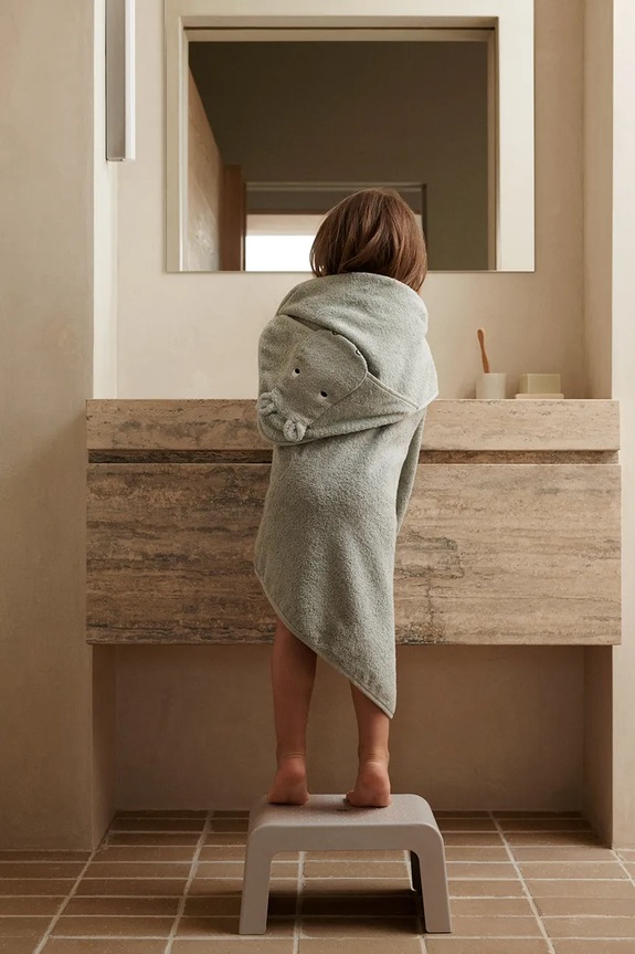 Detská osuška s kapucňou Liewood Albert Hooded Towel Pre bábätká modrá LW14757