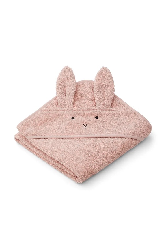 Liewood ręcznik z kapturem Albert Hooded Towel LW14757 różowy AA00