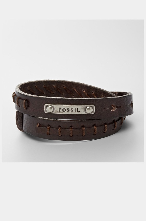 Fossil - Kožený náramok hnedá JF87354040