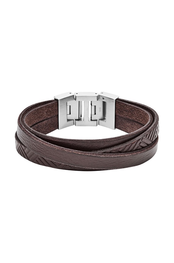 Fossil - Bratara de piele maro JF02999040