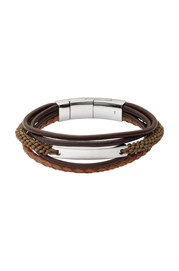 Fossil - Kožený náramok hnedá JF02703040