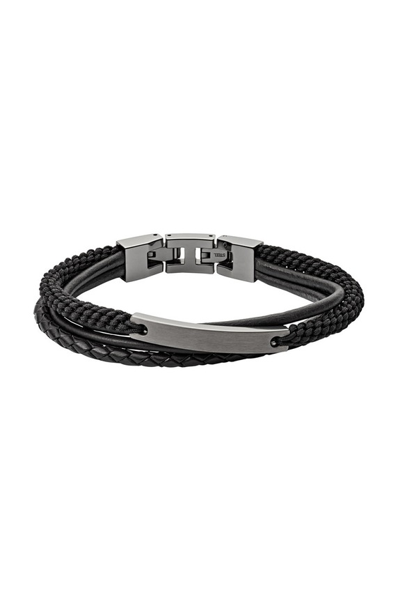 Fossil bracciale in pelle nero JF03185793