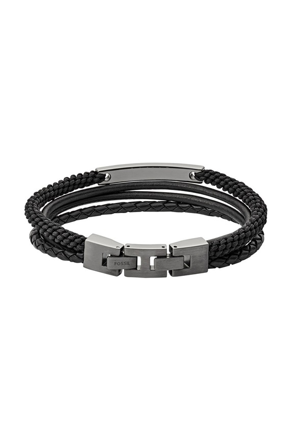 Fossil bracciale in pelle JF03185793 nero AA00