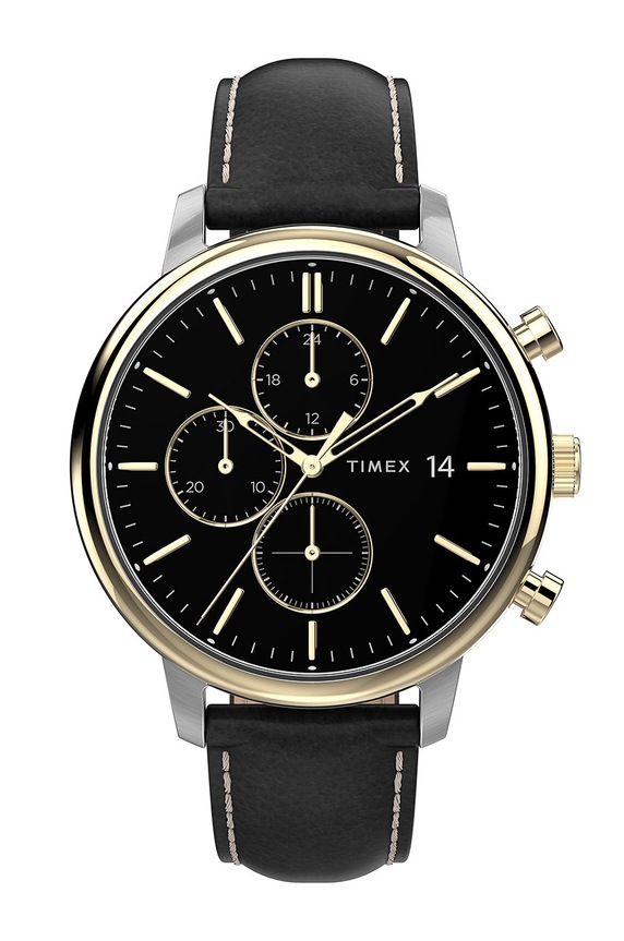 Timex zegarek TW2U39100 Chicago Chronograph czarny TW2U39100