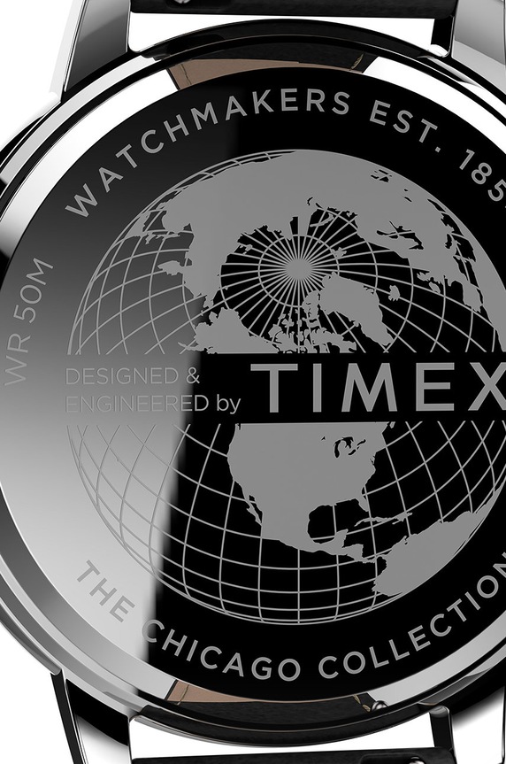 Timex zegarek TW2U39100 Chicago Chronograph czarny TW2U39100