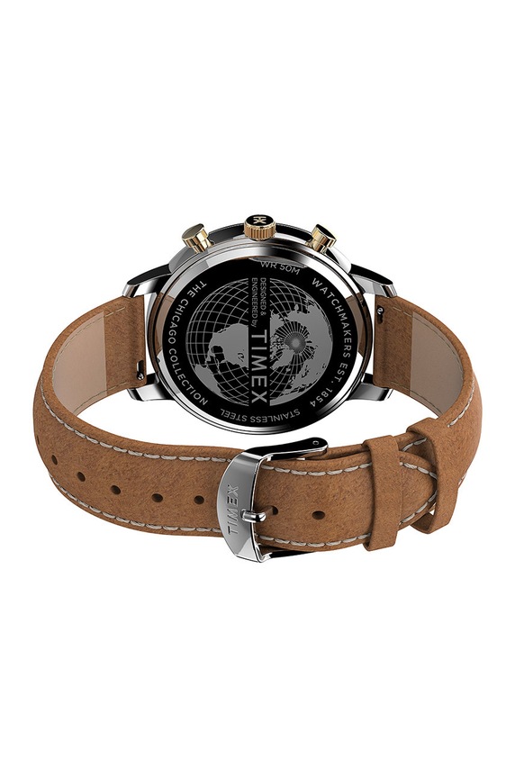 Timex zegarek TW2U39000 Chicago Chronograph TW2U39000 srebrny