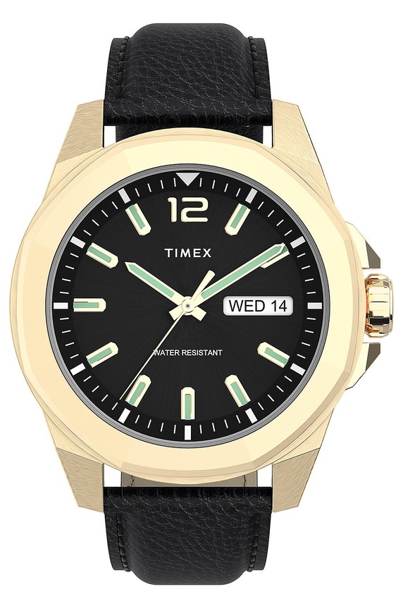 Timex zegarek TW2U82100 Essex Ave Day-Date czarny TW2U82100