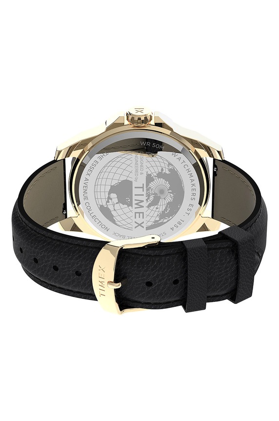 Timex zegarek TW2U82100 Essex Ave Day-Date TW2U82100 czarny