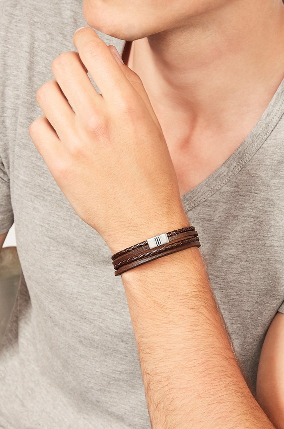 Fossil - Bransoletka JF02934040 JF02934040 czarny AA00