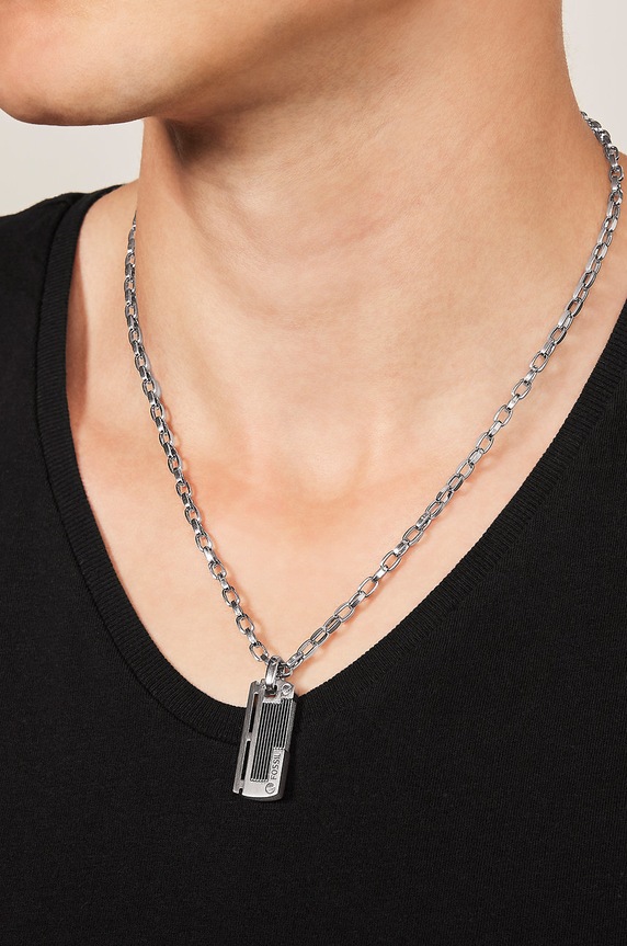 Fossil - Naszyjnik JF84466040 JF84466040 srebrny AA00