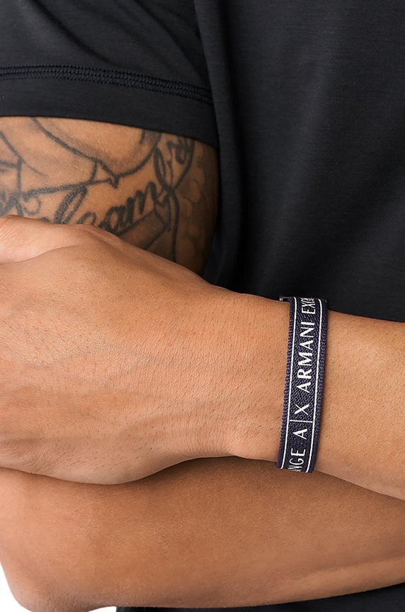 Akcesoria Armani Exchange bransoletka AXG0081040 granatowy