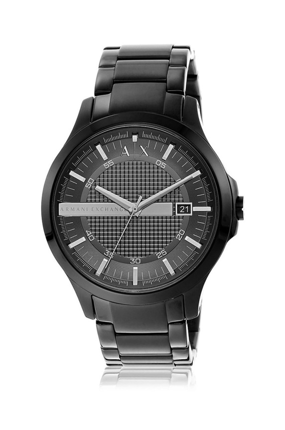 Armani Exchange zegarek i bransoletka czarny AX7101