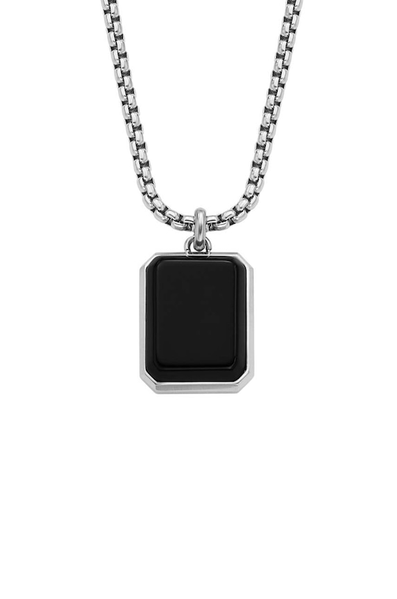 Fossil collana pietra naturale argento JF04601040
