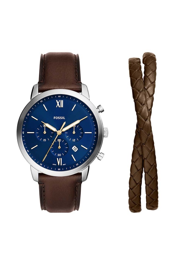 Ρολόι Fossil καφέ FS6018SET