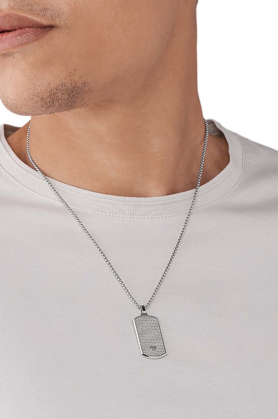 Akcesoria Emporio Armani naszyjnik EGS2986040 srebrny