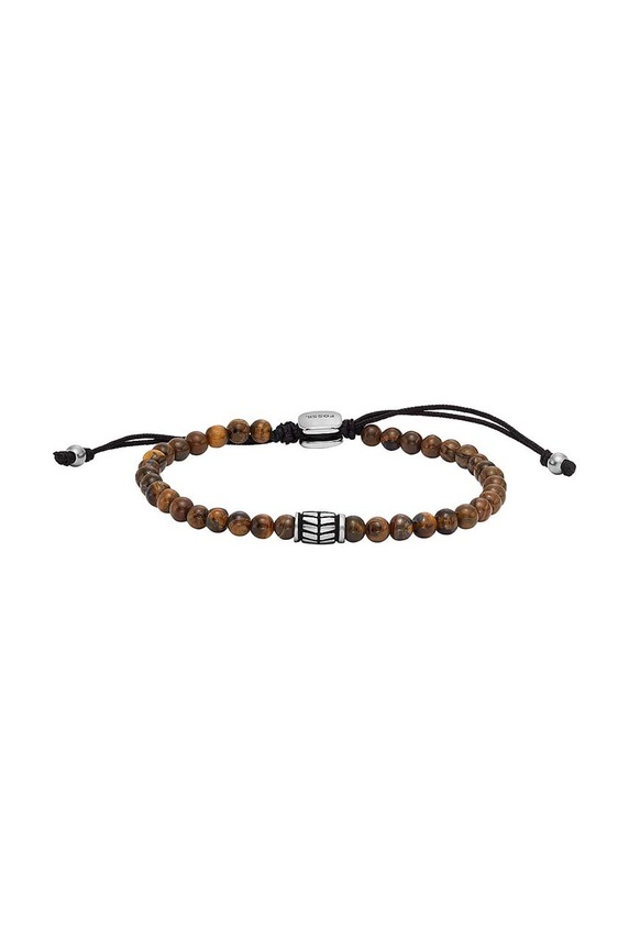 Fossil bratara piatră naturală maro JF04413040