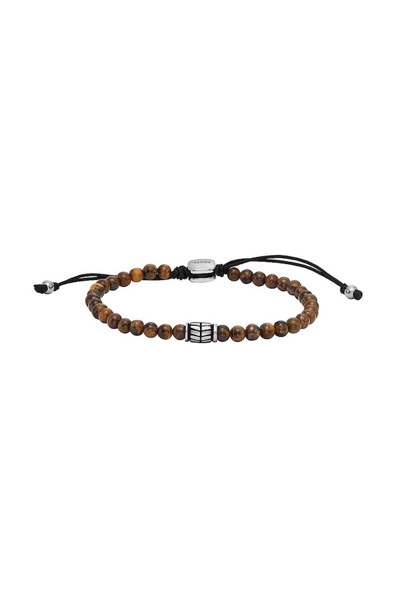 Fossil bratara piatră naturală maro JF04413040