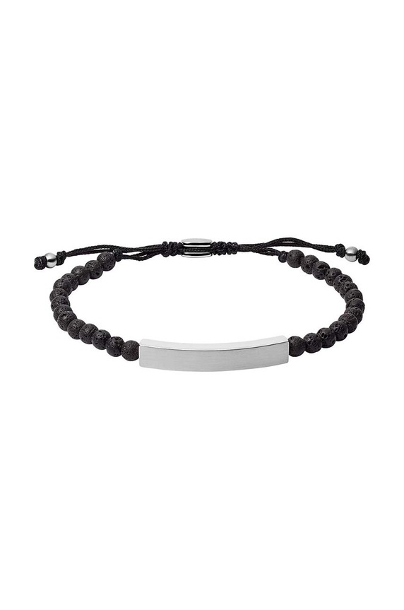 Fossil bransoletka kamień naturalny czarny JF03247040