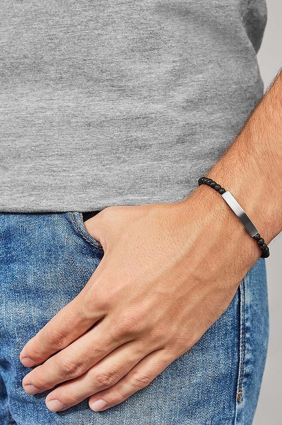 Fossil bransoletka czarny JF03247040