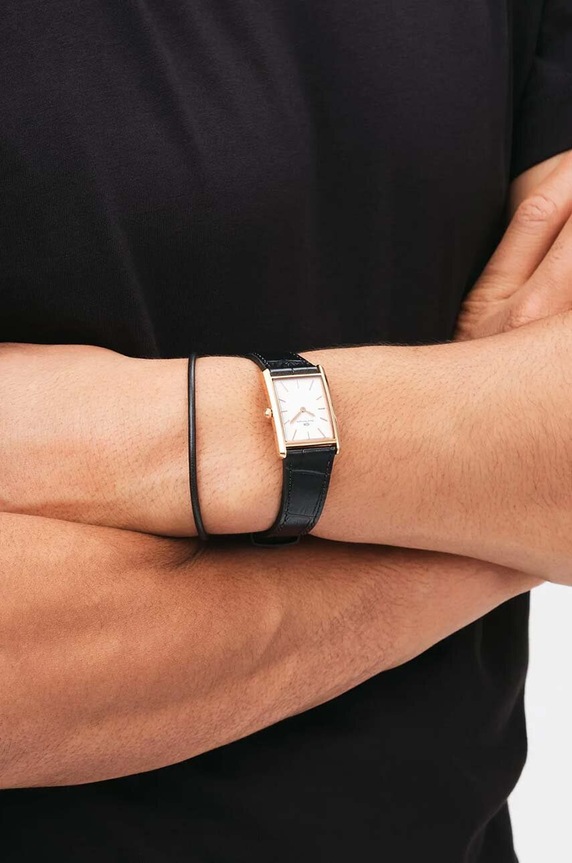Accessori Daniel Wellington bracciale in pelle DW00400713 nero