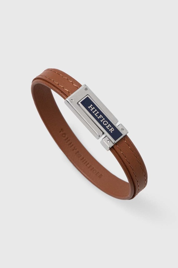 Kožna narukvica Tommy Hilfiger Gift Box smeđa 2790560