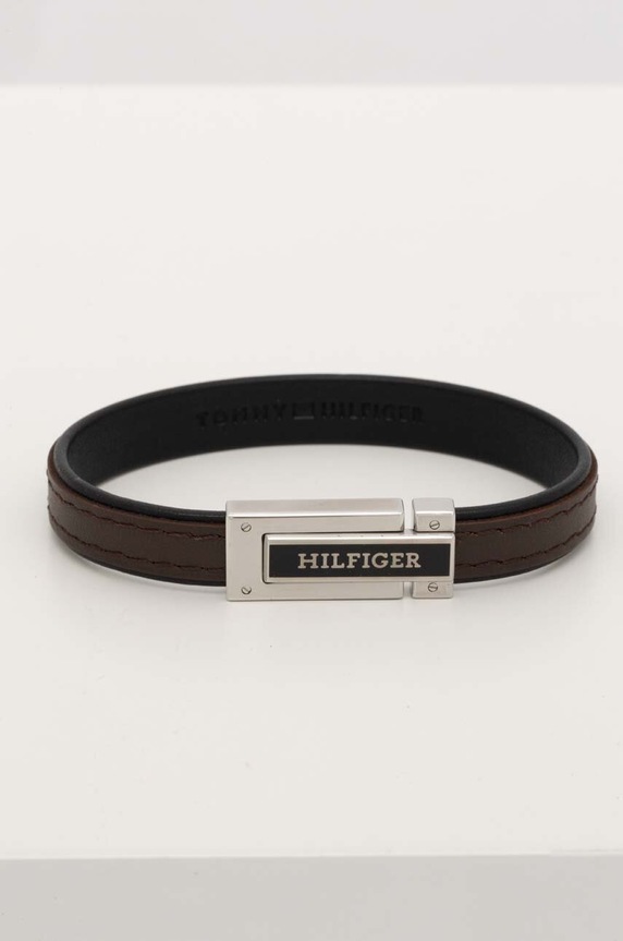 Kožna narukvica Tommy Hilfiger Gift Box smeđa 2790559