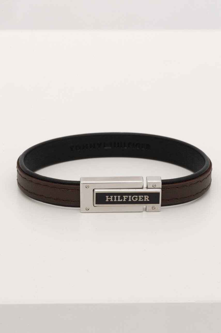 Kožna narukvica Tommy Hilfiger Gift Box smeđa 2790559