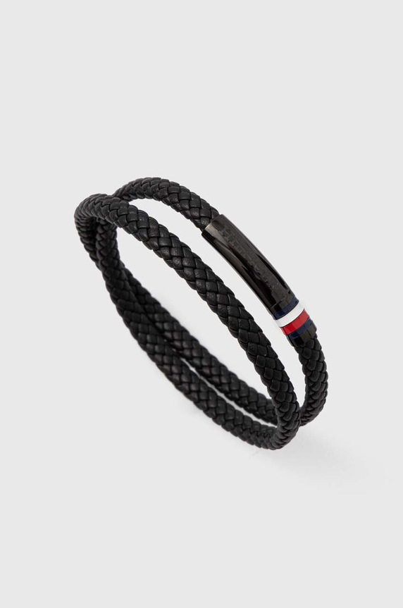 Tommy Hilfiger bőr karkötő Gift Box fekete 2790552