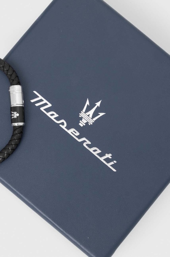 Maserati bratara de piele JM222AVE07 negru AA00