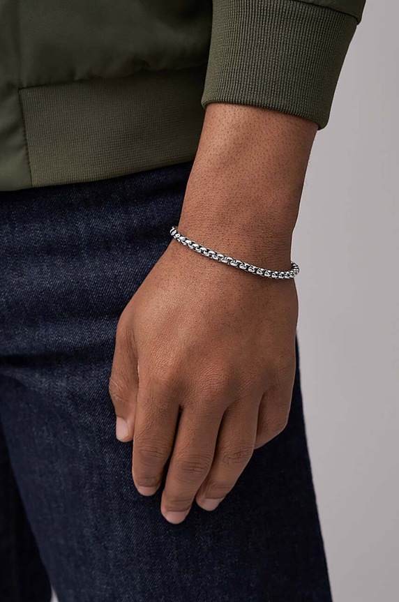 Fossil bransoletka All Stacked Up JF04562040 srebrny