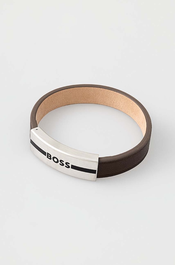BOSS bransoletka skórzana Gift Box brązowy 1580496S