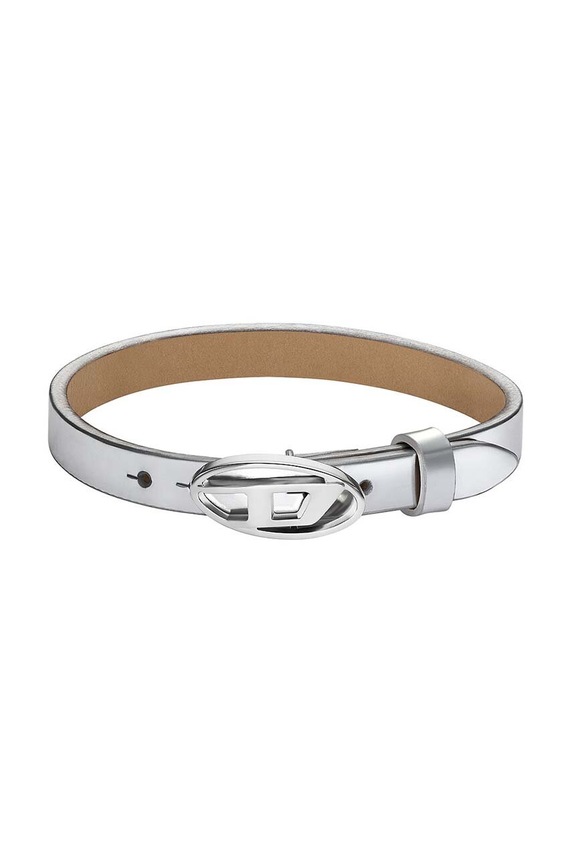 Δερμάτινο βραχιόλι Diesel ασημί DX1518040