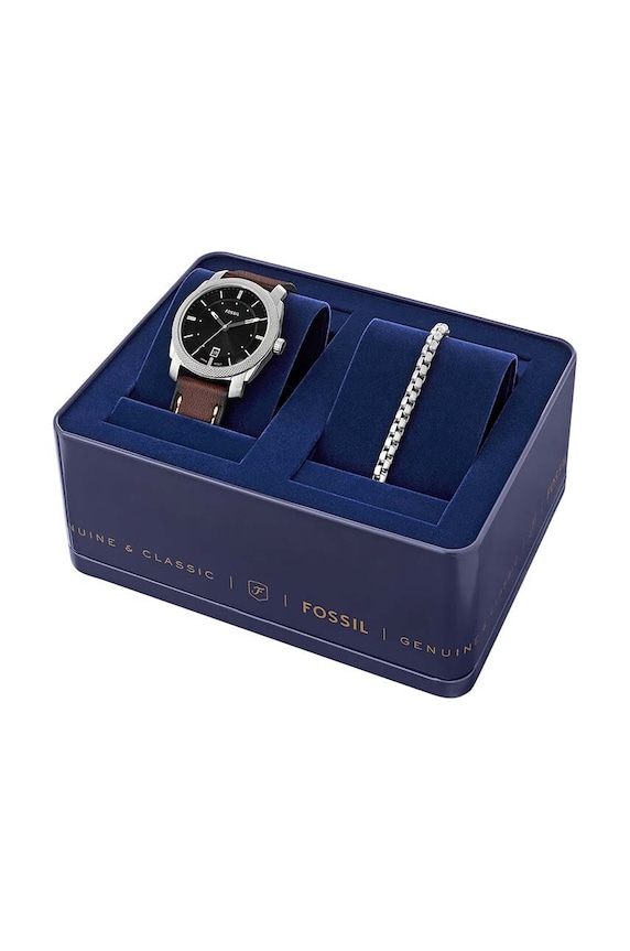 Fossil ceas si bratara FS6081SET argintiu