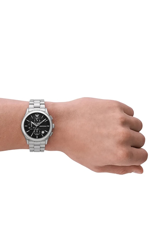 Hodinky Emporio Armani Paolo Chronograph AR11602 stříbrná