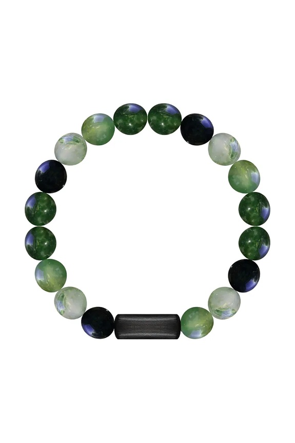 Lilou bransoletka z naturalnymi kamieniami Stones kamień naturalny czarny 226/190/BRA/AGT/NO1/80