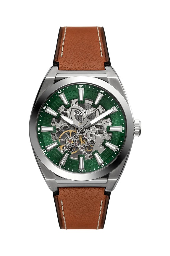 Fossil zegarek EVERETT AUTOMATIC SKELETON brązowy ME3261