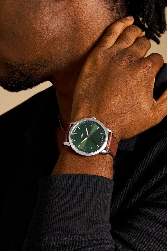 Fossil zegarek Minimalist brązowy FS6094