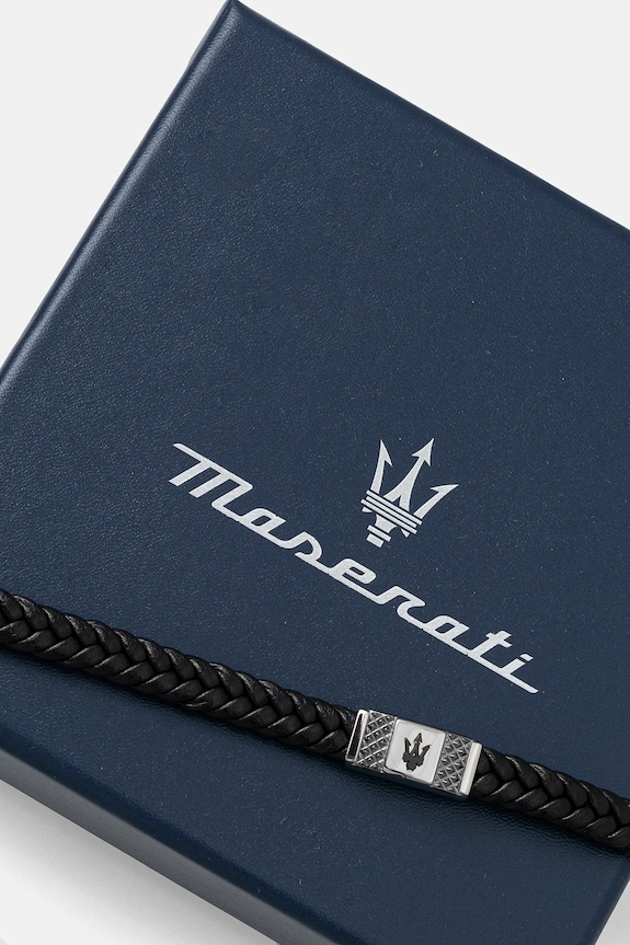 Accessori Maserati bracciale in pelle LEATHER JM424AVE25 nero
