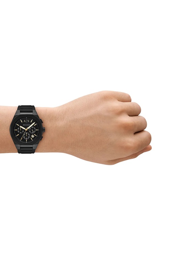 Годинник і багажна бирка Armani Exchange RAFAEL чорний AX7165SET