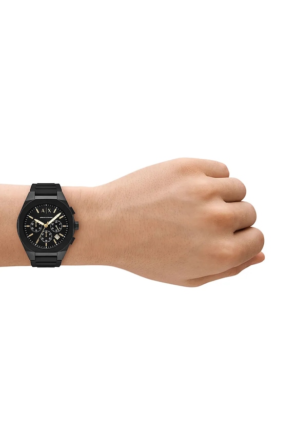 Годинник і багажна бирка Armani Exchange RAFAEL чорний AX7165SET