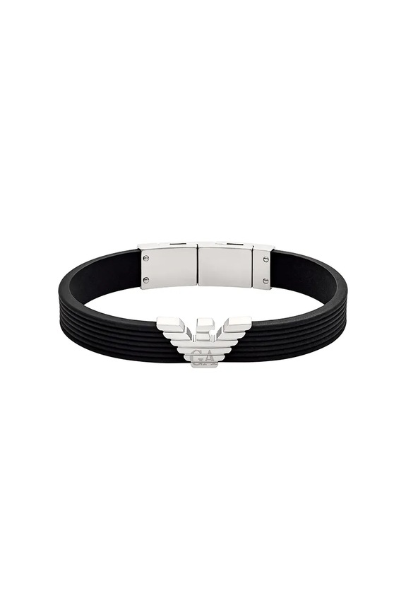 Emporio Armani bransoletka EAGLE LOGO czarny EGS3168040