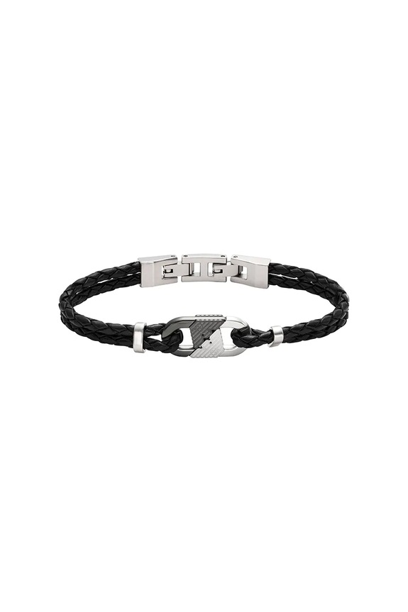 Emporio Armani bratara EAGLE LOGO negru EGS3171040
