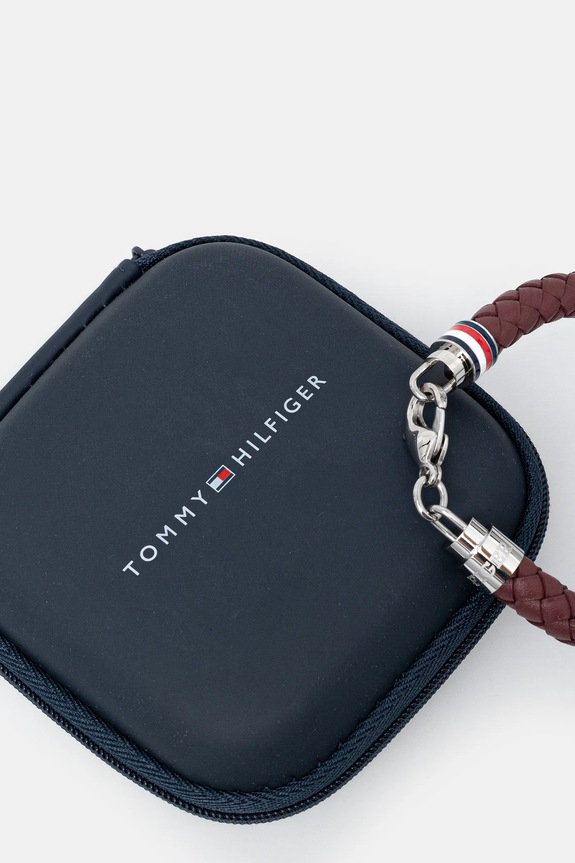 Tommy Hilfiger bőr karkötő 2790547 burgundia AA00