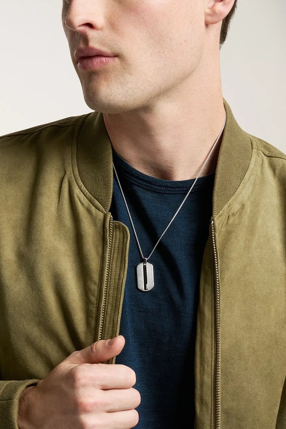 Ogrlica Fossil JF04882040 srebrna