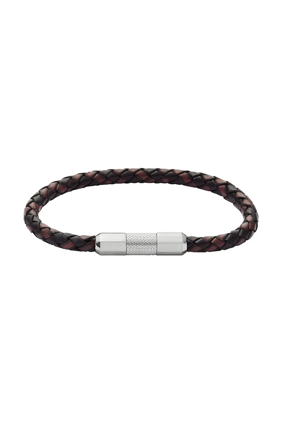 Fossil brățară de piele argintiu JF04918040