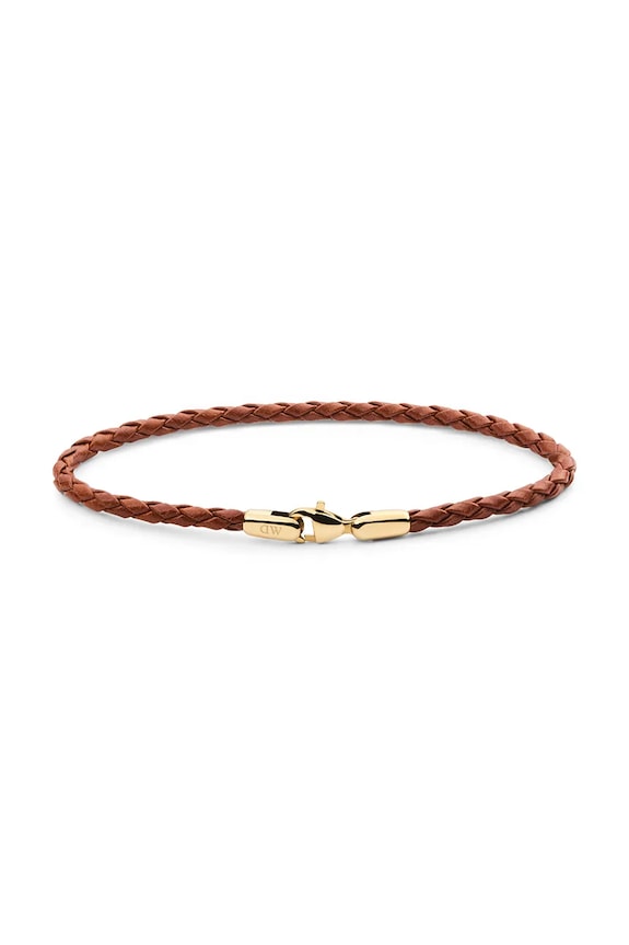 Daniel Wellington bransoletka skórzana złoty DW00401746