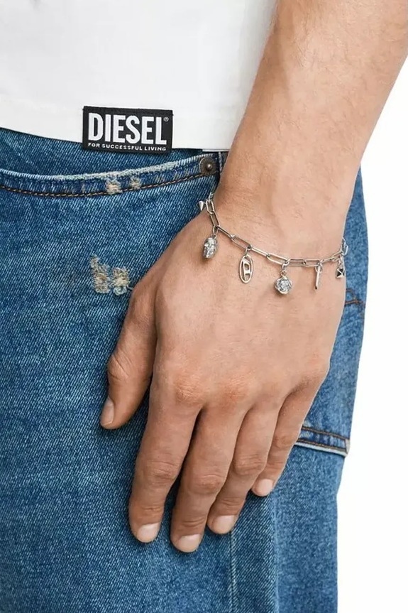 Akcesoria Diesel bransoletka męska ze stali nierdzewnej DX1604040 srebrny