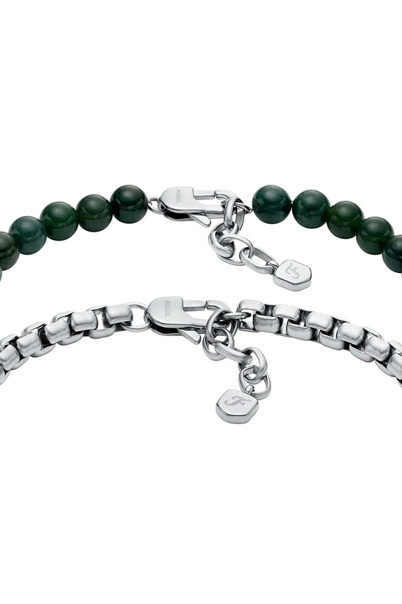 Αξεσουάρ Σετ βραχιολιών Fossil 2-pack JF04940SET ασημί