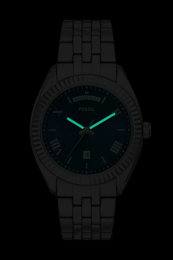 Fossil zegarek srebrny FS6140