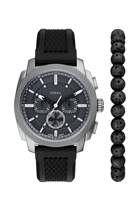 Ρολόι και βραχιόλι Fossil μαύρο FS6145SET
